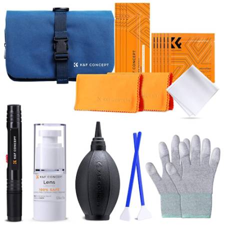 K&F Concept SKU.1868 - profesjonalny zestaw do czyszczenia aparatu i optyki, 23w1_Zawartość zestawu_1